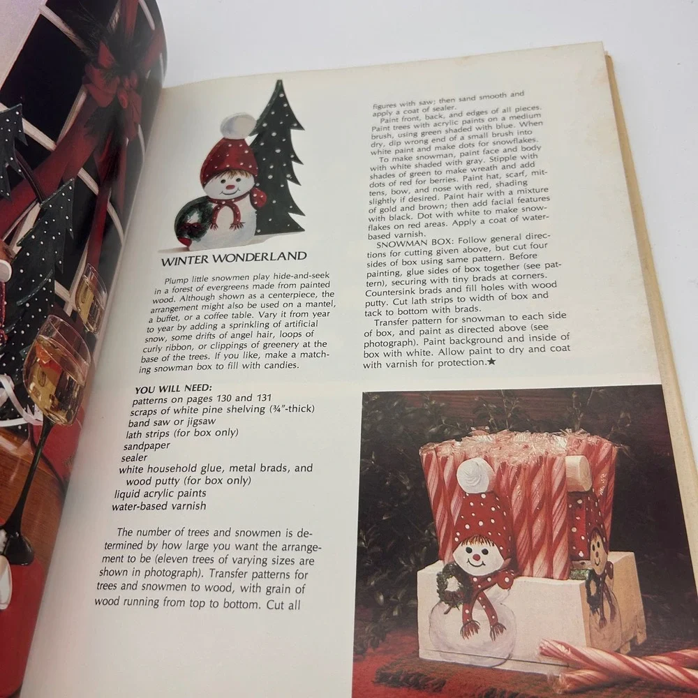 Vintage Decorating & Craft Ideas for Christmas 1984 Oxmoor House Hardcover Book